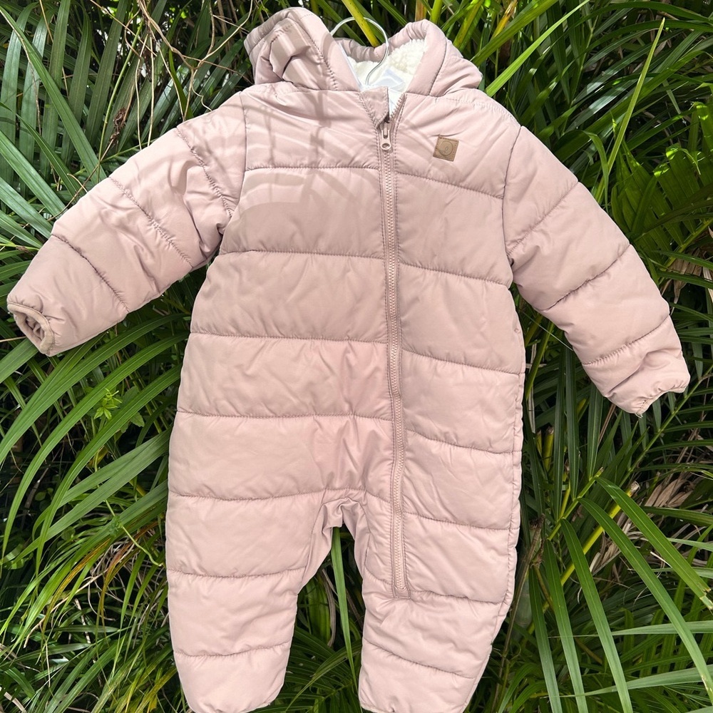 Little Planet by Carter's Pink Hooded Baby Snowsuit